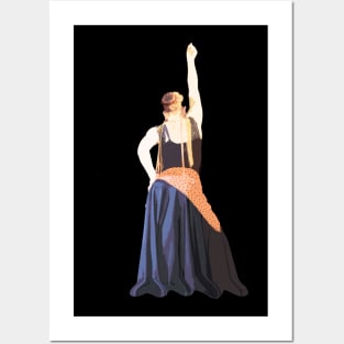 flamenco dancer Posters and Art